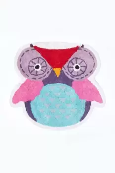 Cotton Tufted Washable Owl Children Rug