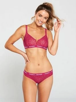 Tommy Hilfiger Leo Lace Thong - Cerise