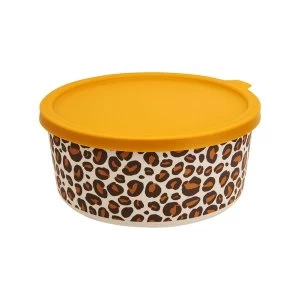 Sass & Belle Leopard Love Round Bamboo Lunch Box