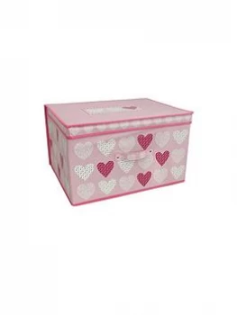 Blush Hearts Jumbo Storage Chest, Multi