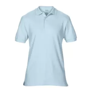 Gildan Mens Premium Cotton Sport Double Pique Polo Shirt (S) (Chambray)