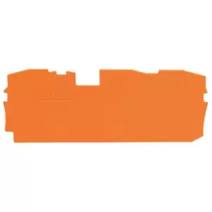 Wago 2010-1392 End Plate, For 3 Cond Tb, Orange