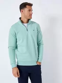 Crew Clothing Crew Clothing Classic Half Zip Sweatshirt, Light Blue, Size L, Men