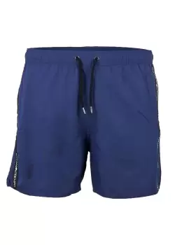 Emporio Armani Mens Taped Swim Short In Blue