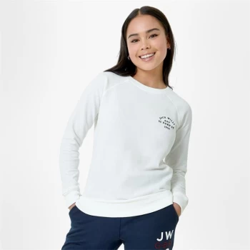 Jack Wills Colby Lightweight Logo Sweatshirt - White