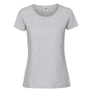 Fruit Of The Loom Womens/Ladies Fit Ringspun Premium Tshirt (M UK) (Heather Grey)