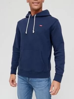 Levis Levis Embroidered Logo Overhead Hoodie, Navy, Size L, Men