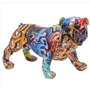 Graffiti Bulldog Figurine By Lesser & Pavey