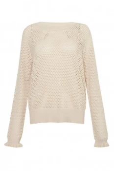 Great Plains Cotton Pointelle Sweater Sand