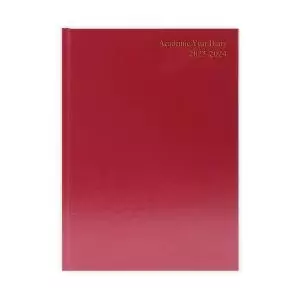 Academic Diary Day Per Page A5 Burgundy 2023-2024 KF1A5ABG23