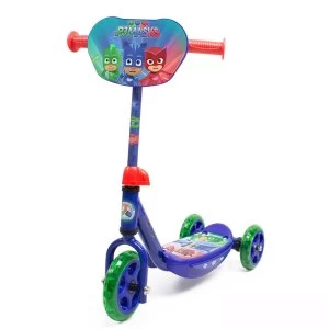 Pjmasks - Kid's Three Wheel Tri Scooter with Adjustable Handlebar and Front Plate