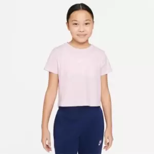 Nike Repeat Crop T Shirt Junior Girls - Pink