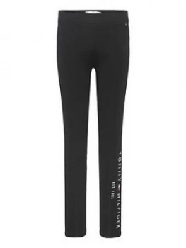 Tommy Hilfiger Girls Essential High Waist Legging - Black, Size Age: 12 Years, Women