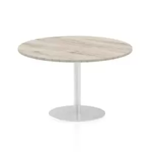 Italia Poseur Table Round 1200 Top 725 High Grey Oak