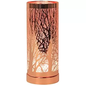 Tree Silhouette Touch Operated Wax Melt Gold Aroma Warmer UK Plug