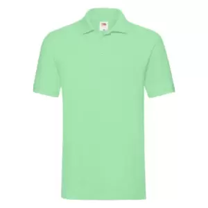 Fruit Of The Loom Premium Mens Short Sleeve Polo Shirt (XL) (Neomint)