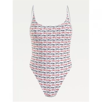 Tommy Bodywear Cheeky One Piece - Red/Navy