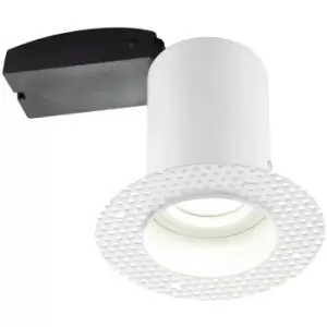 Plaster-In Fire Rated Ceiling Downlight - 50W GU10 Reflector LED - Trimless