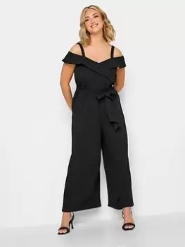 Yours Bardot Jumpsuit, Black, Size 30-32, Women