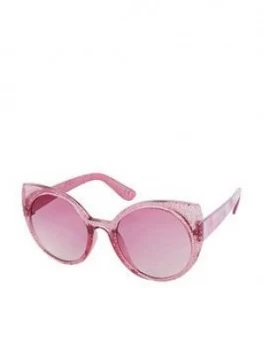 Monsoon Girls Cat Eye Tie Dye Sunglasses With Case - Pink