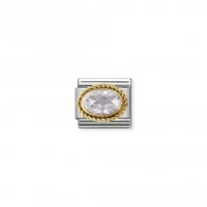 Nomination Composable Classic Faceted Zirconia Gold White Link 030602/010