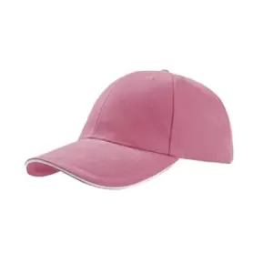 Atlantis Liberty Sandwich Heavy Brush Cotton 6 Panel Cap (One Size) (Pink)