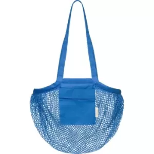 Bullet Pune Mesh Organic Cotton Tote Bag (One Size) (Blue)