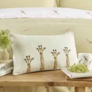 Sophie Allport ZSL Giraffe Cushion, Cream & Khaki