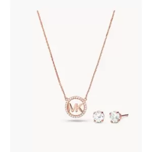 Michael Kors Womens 14K -Plated Sterling Silver Necklace Box Set - Rose Gold