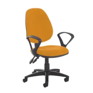 Dams MTO Jota High Back PCB Operator Chair with Fixed Arms - Costa Blue