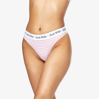 Jack Wills Deptford Classic Thong - White/Pink