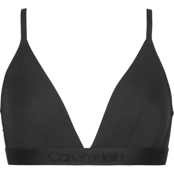 Calvin Klein Logo Unlined Triangle Bralette - Black