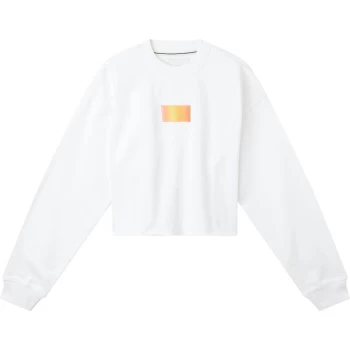 Calvin Klein Jeans Gradient Badge Crew Sweatshirt - Bright WHT YAF