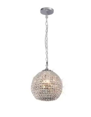 Ava Ceiling Pendant 4 Light Polished Chrome, Crystal