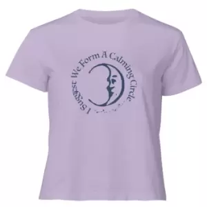 Disney Hocus Pocus Calming Circle Womens Cropped T-Shirt - Lilac - XS - Lilac