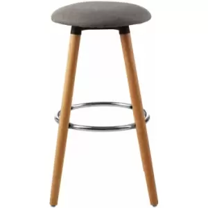 Premier Housewares - Stockholm Grey Round Bar Stool