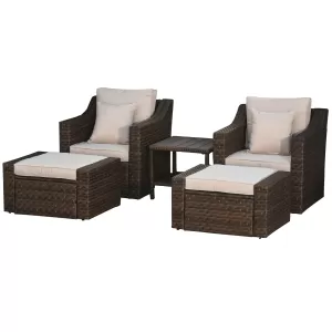 Outsunny Rattan Chair Furniture Set