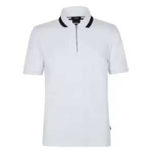 Boss Polston Mercerised Polo Shirt - White