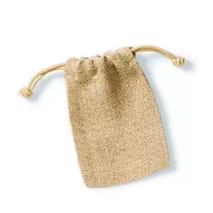 Westford Mill Jute Rope Close Plain Stuff Bag (XXS) (Natural)