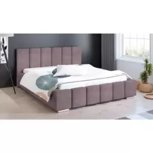 Lemela Bed Double Plush Velvet Pink