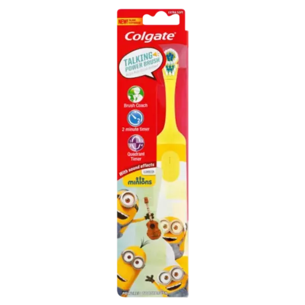 Colgate Minions Talking Extra Soft Kids Battery Toothbrush