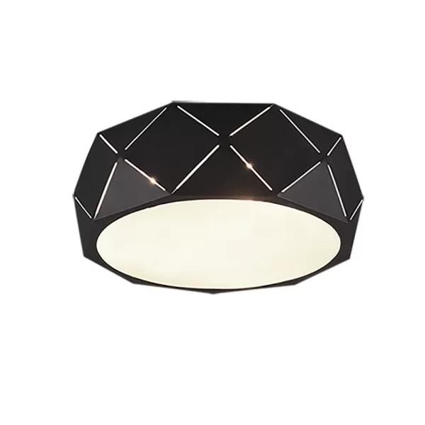 Zandor Modern 3 Light Cylindrical Ceiling Light Black Matt