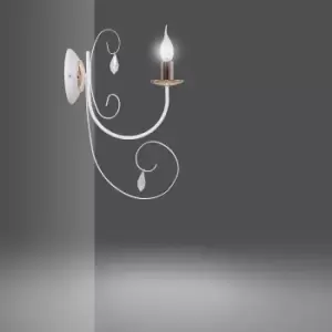 Foreman White Candle Wall Lamp 1x E14