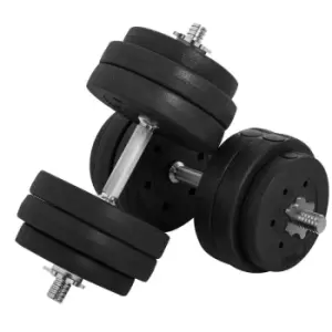 Homcom 30Kg Adjustable Dumbbells Weight Set Hand Weight For Body Fitness