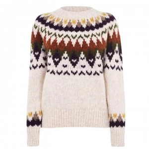 Gant Fairisle Crew Sweatshirt - Cream 130