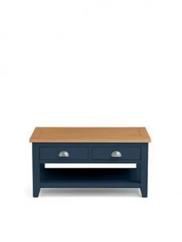 Julian Bowen Richmond Ready Assembled Storage Coffee Table - Midnight Blue