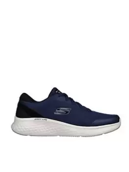 Skechers Skech-lite Pro Clear Rush Duraleather Overlay & Mesh Air-cooled Trainer, Navy, Size 7, Men