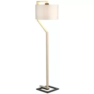 Elstead Axios - Floor Lamp with Cylindrical Ivory Shade