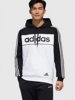 Adidas Essential Block Hoodie - Black/White