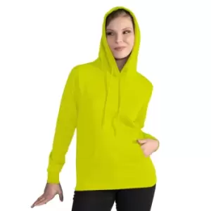 SG Ladies/Womens Plain Hooded Sweatshirt Top / Hoodie (XL) (Lime)